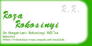 roza rokosinyi business card